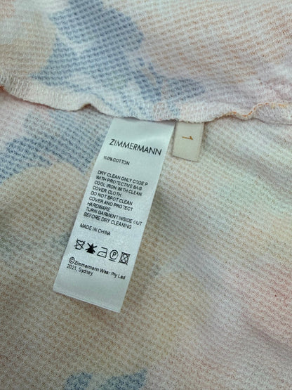 Zimmermann Stardust Mini Dress Pink Cotton 339887
