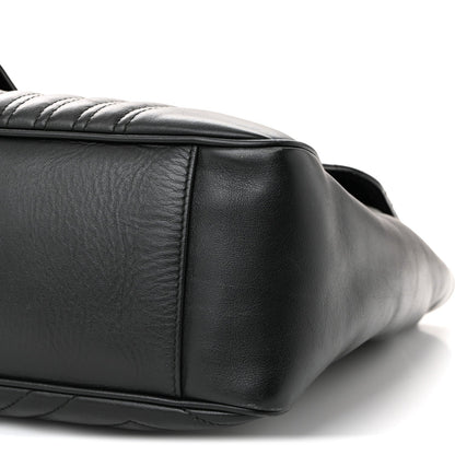 Calfskin Matelasse Large GG Marmont Shoulder Bag Black