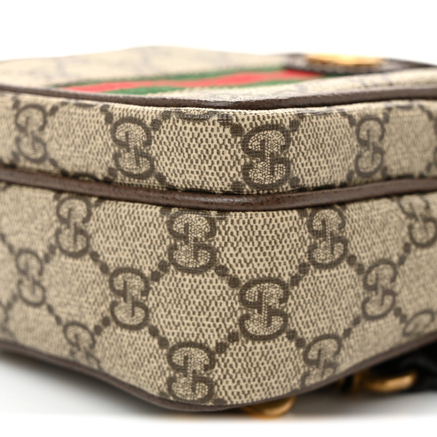 GG Supreme Monogram Web Mini Ophidia Messenger Brown