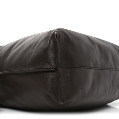 Calfskin Flamenco Puffer Knot Bag Dark Brown