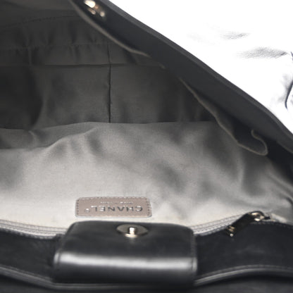 Calfskin Modern Chain Rhodoid Flap Black