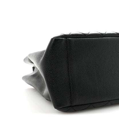 Caviar Quilted Grand Shopping Tote GST Black
