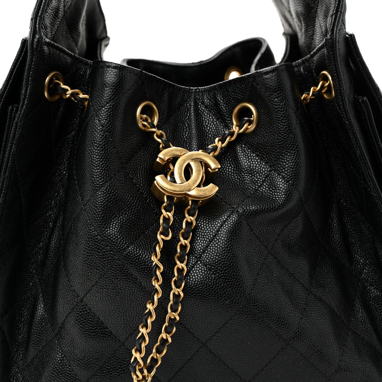 Caviar Quilted Small Chanel 25 Handbag Black