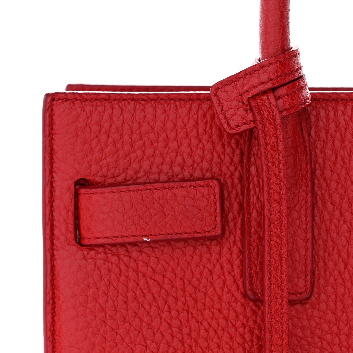 Grained Calfskin Nano Sac De Jour Souple Lipstick Red