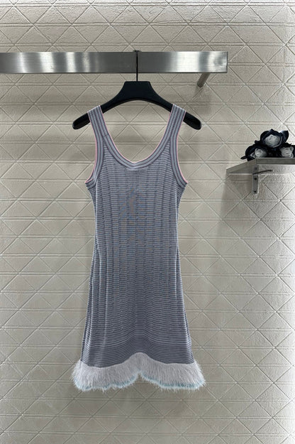 CHANEL KNIT CASHMERE VEST DRESS STYLE 280