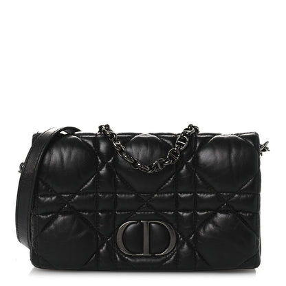 Calfskin Macrocannage Mini Caro Bag Black