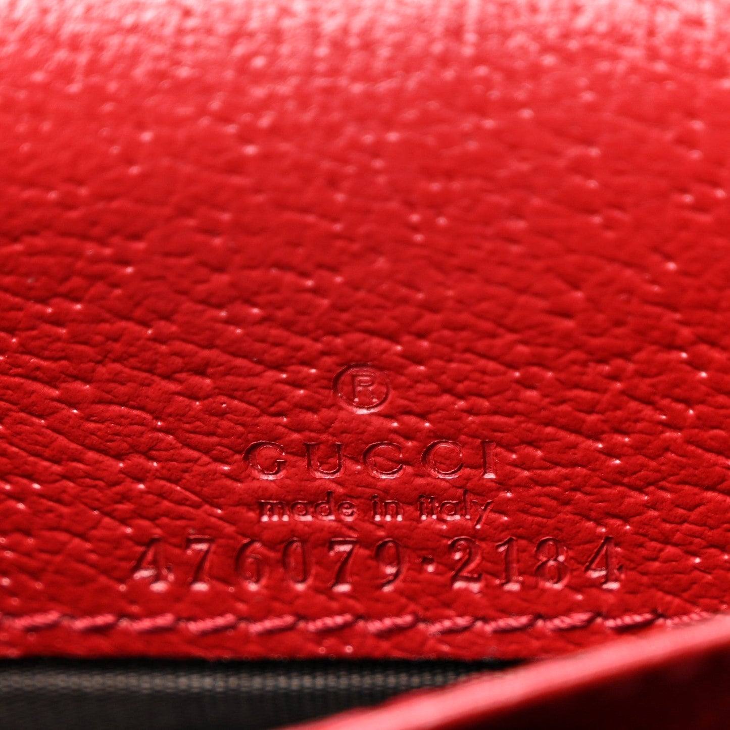 GG Supreme Monogram Web Queen Margaret Chain Wallet Red