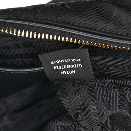 Re-Nylon Vitello Large Aimee Shoulder Bag Black
