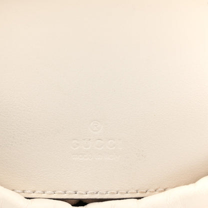 Calfskin Matelasse Mini GG Marmont 2.0 Bucket Bag White