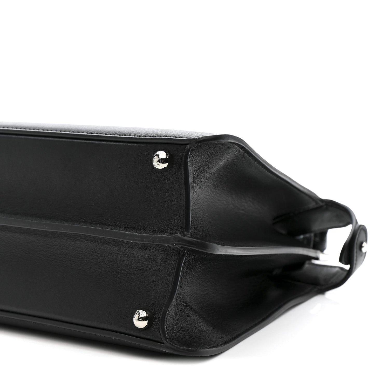 X MARC JACOBS Vitello Seta Shiny Nappa Medium Peekaboo I SEE U Satchel Black