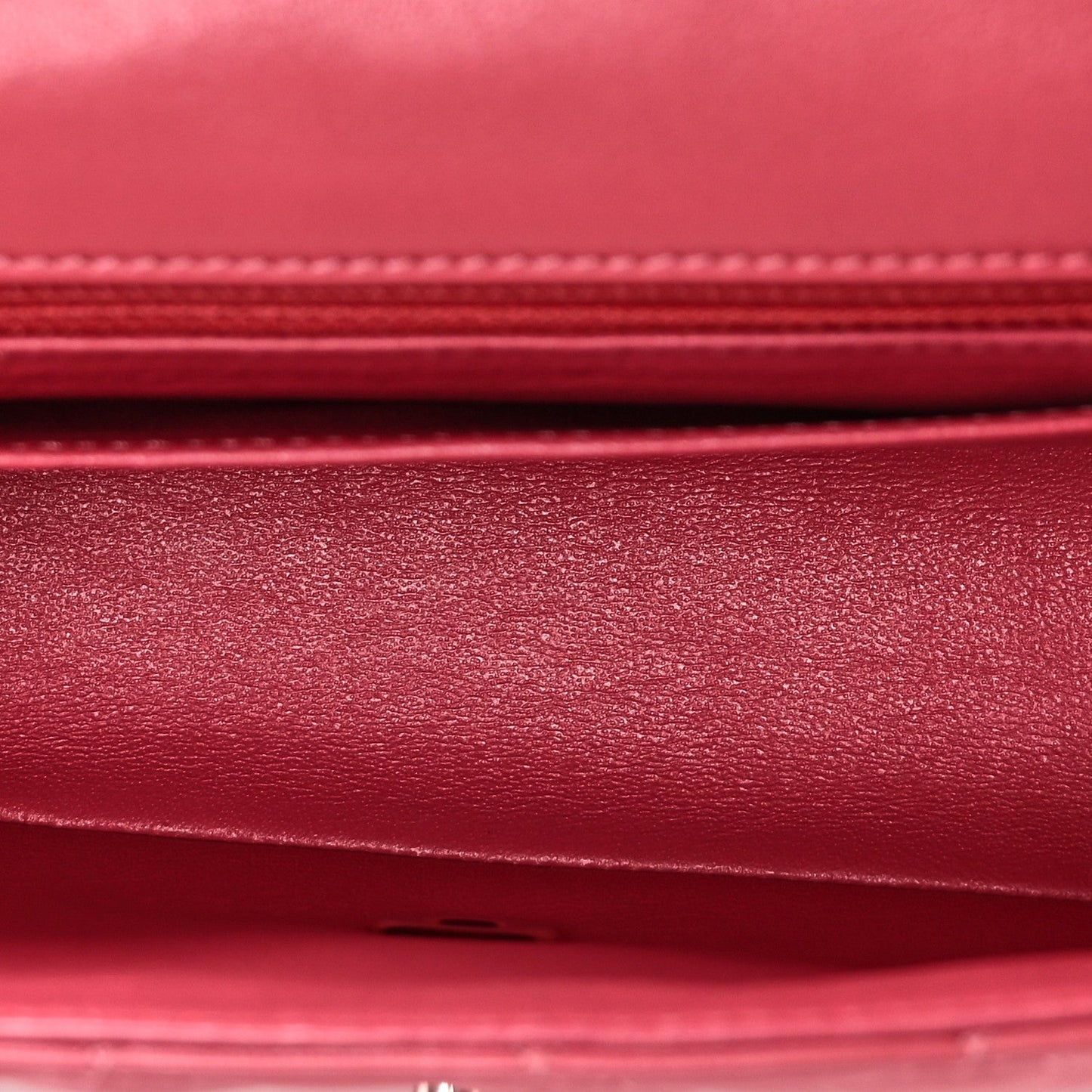 Lambskin Quilted Mini Rectangular Flap Pink
