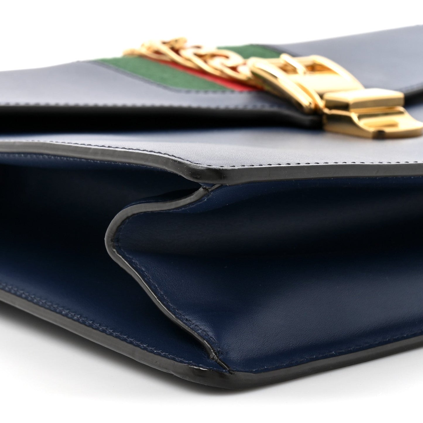 Calfskin Medium Sylvie Top Handle Bag Blue