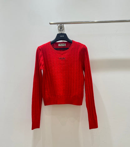 Miumiu 2025 Cable-knit Sweater Wool