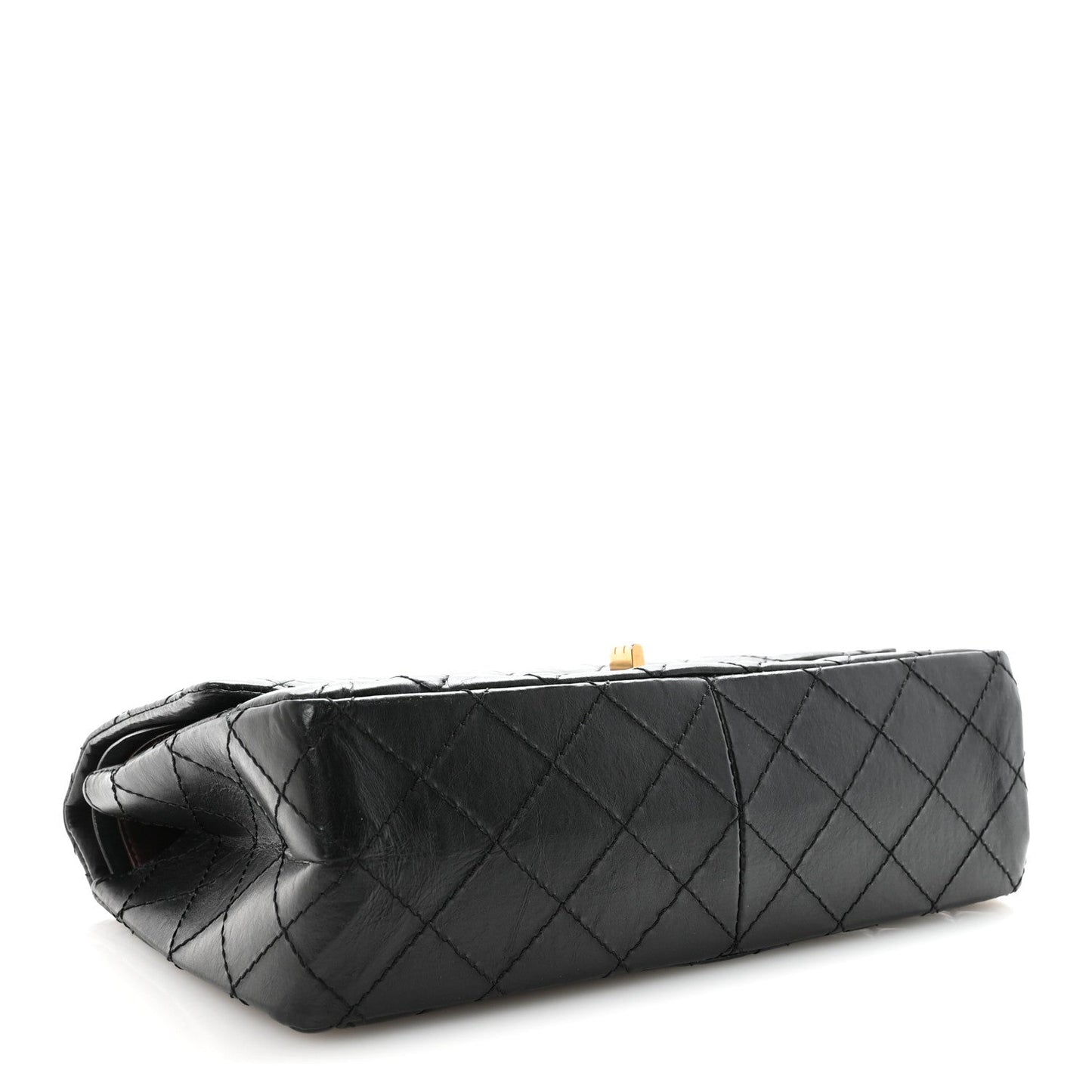 Aged Calfskin Quilted 2.55 Reissue 226 Flap Black