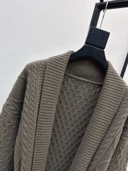 HERMES 25S LONG KNIT CARDIGAN 99430