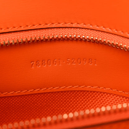 GG Monogram Textured Dollar Calfskin Small Luce Shoulder Bag Orange