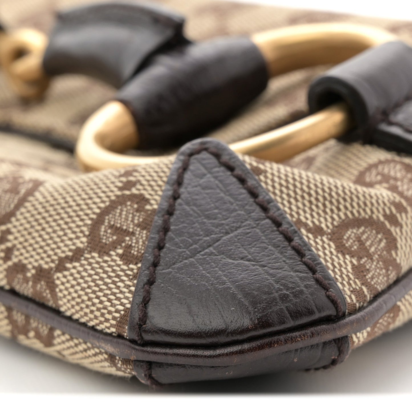 Monogram Horsebit Clutch Dark Brown