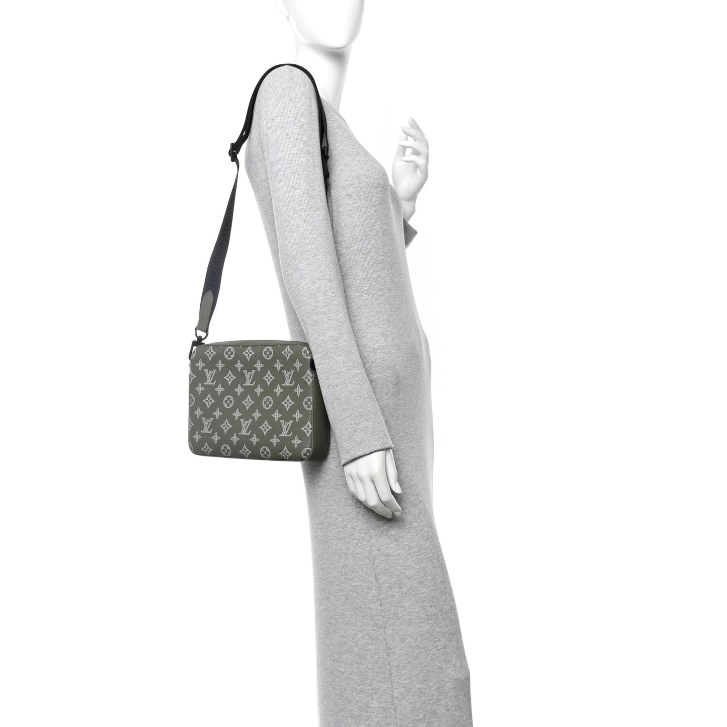 Monogram Shadow G65 Trio Messenger Olive Green