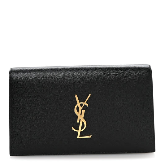 Grain De Poudre Classic Monogram Kate Clutch Black