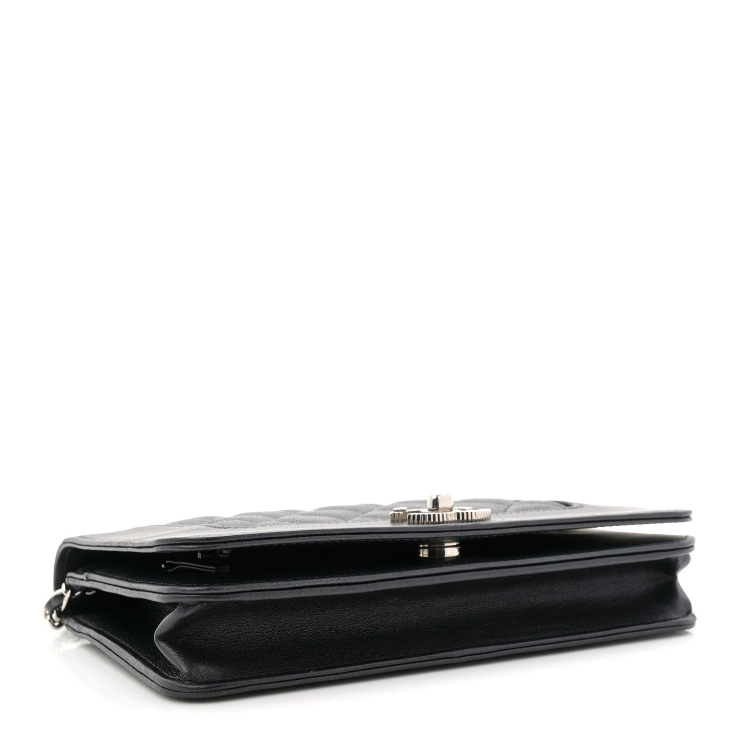 Caviar Quilted Vintage Mademoiselle Wallet On Chain WOC Black