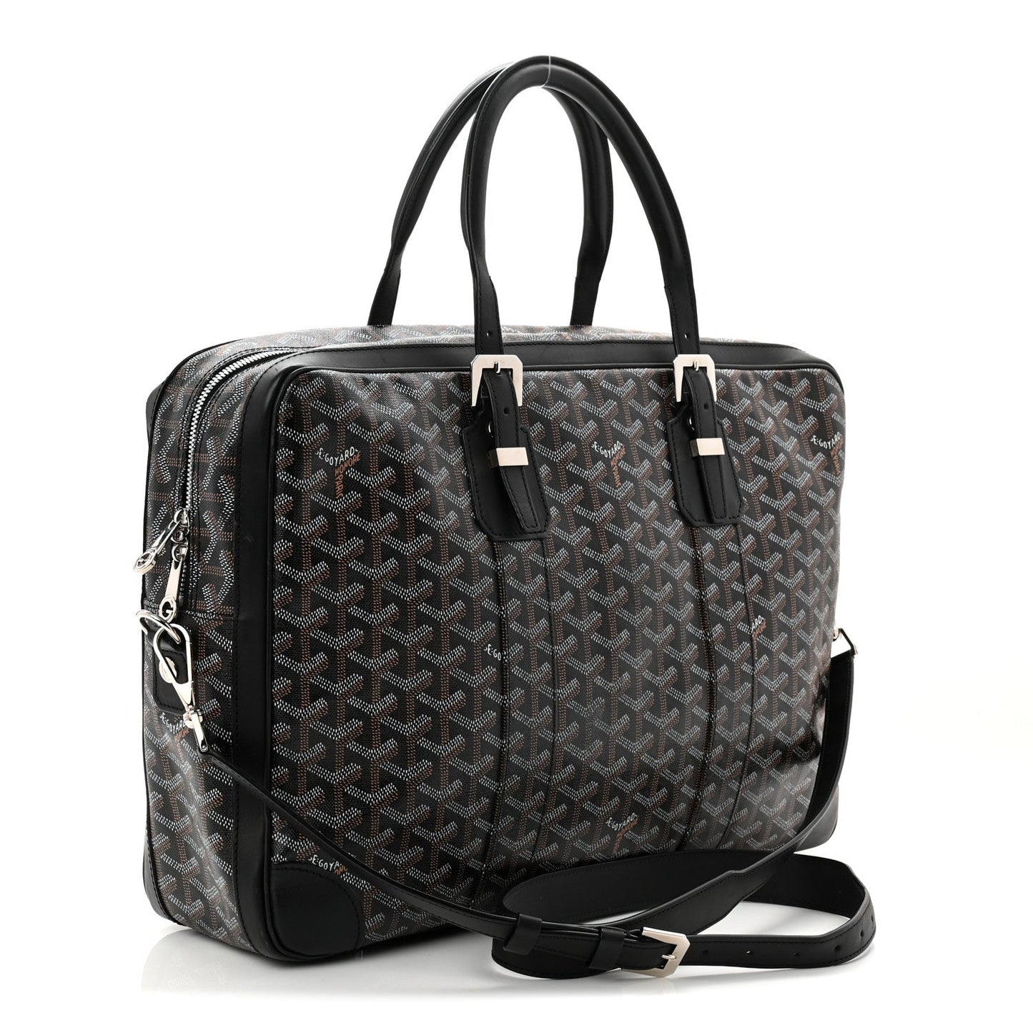 Goyardine Ambassade MM Briefcase Black