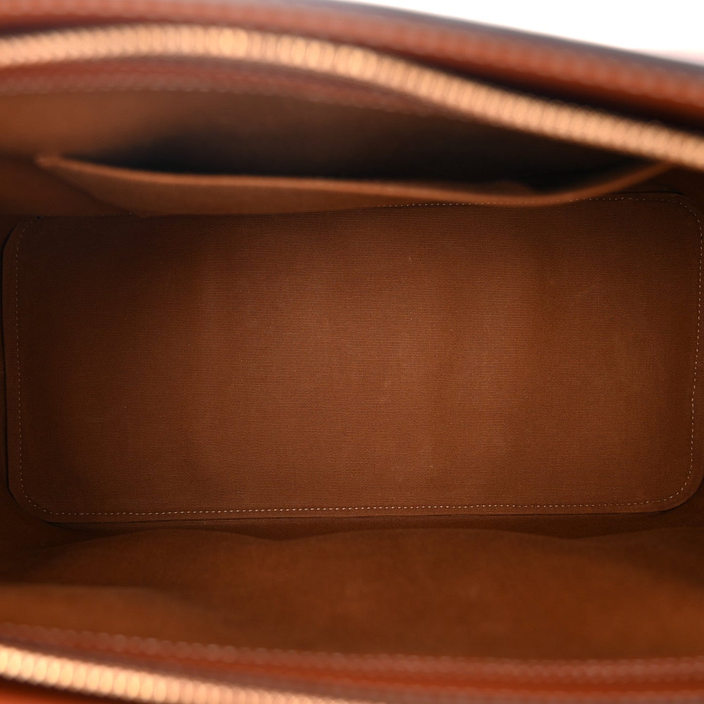 Triomphe Canvas Calfskin Cabas De France Handbag Tan