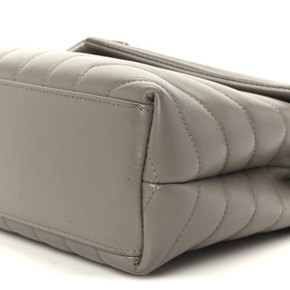 Calfskin Y Quilted Monogram Small Loulou Chain Satchel Taupe