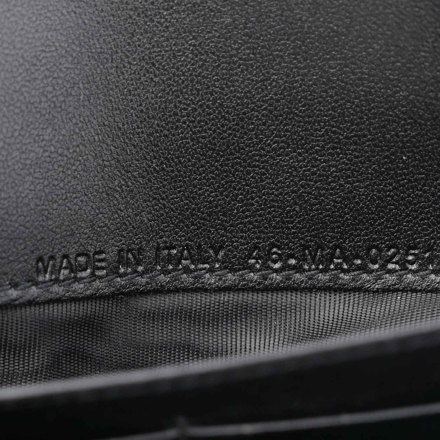 Goatskin Saddle Chain Wallet Pouch Black