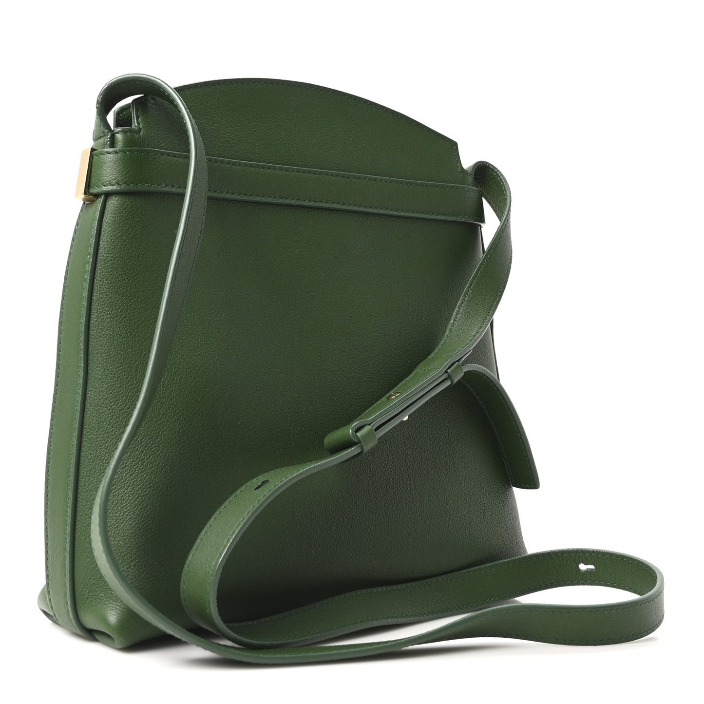Calfskin Small Hug Messenger Bag Forest Green