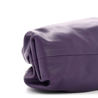 Smooth Butter Calf The Pouch Oversized Clutch Raisin