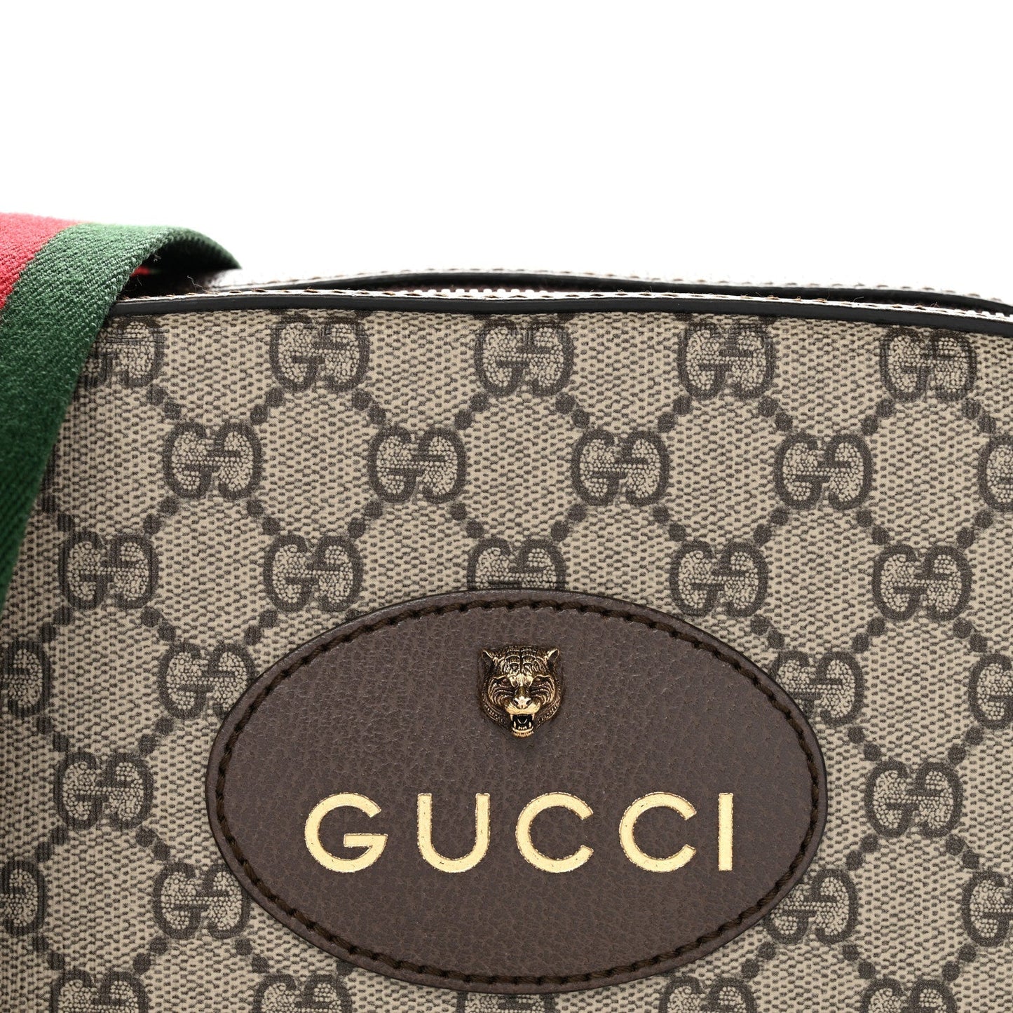 GG Supreme Monogram Web Neo Vintage Shoulder Bag Beige New Acero Crop