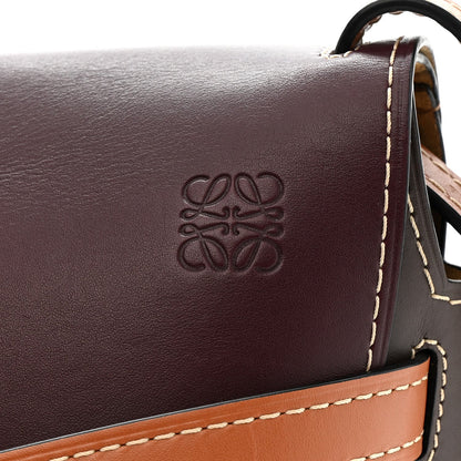 Calfskin Small Gate Crossbody Bag Oxblood Tan Taupe