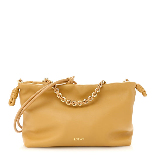 Mellow Nappa Donut Medium Chain Flamenco Knot Clutch Sahara
