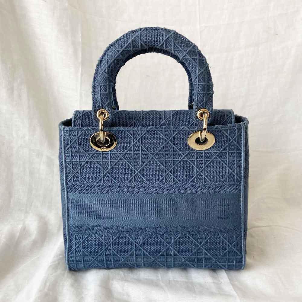 Dior D-Lite Embroidered Cannage Medium Bag