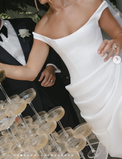 Dreamy Wedding Dress Sheath Off The Shoulder White Satin Summer Long Wedding Dresses Bridal Gown