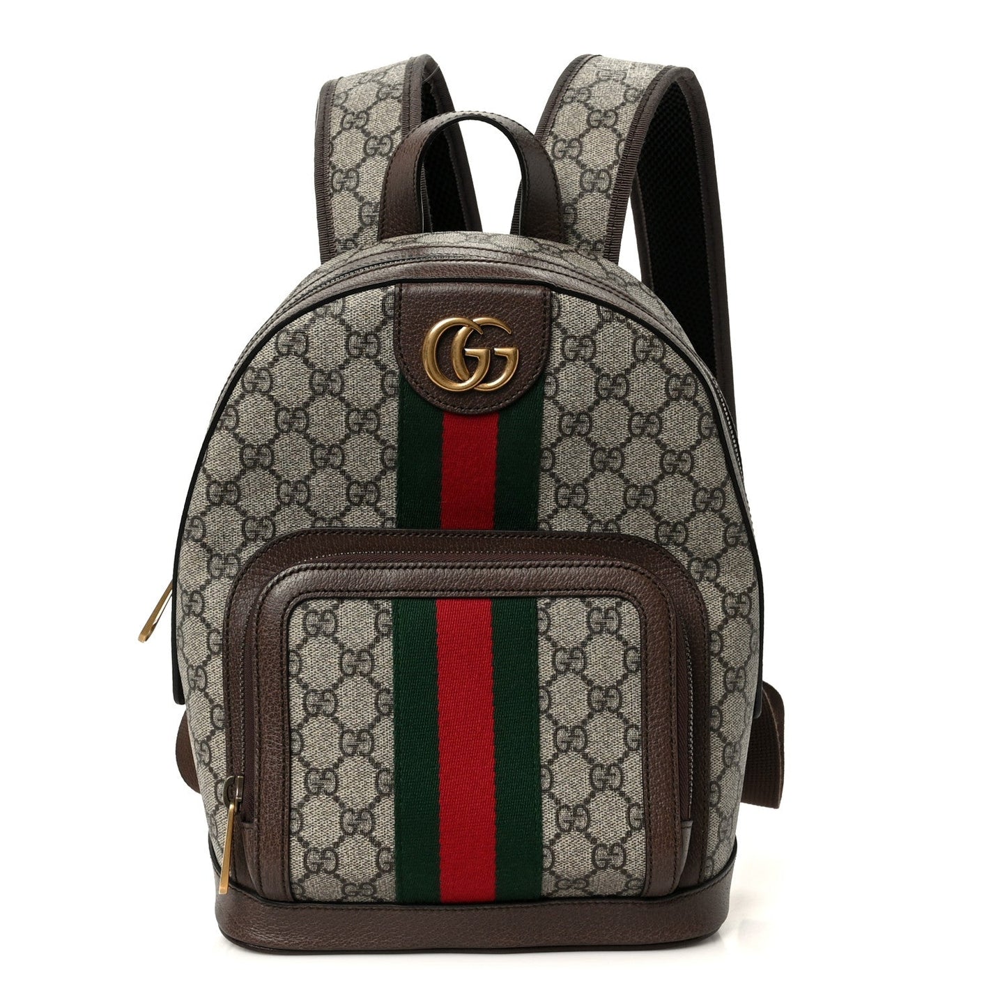 GG Supreme Monogram Calfskin Web Small Ophidia Day Backpack Beige Ebony New Acero