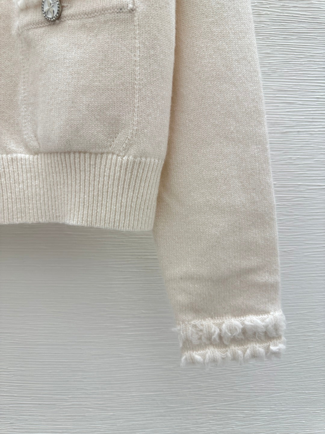 CC 25 Cardigan Black And White Cashmere 226856