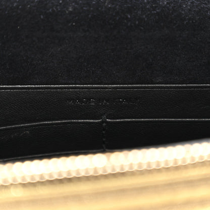 Metallic Goatskin Lambskin Classic Monogram Kate Tassel Chain Wallet Gold