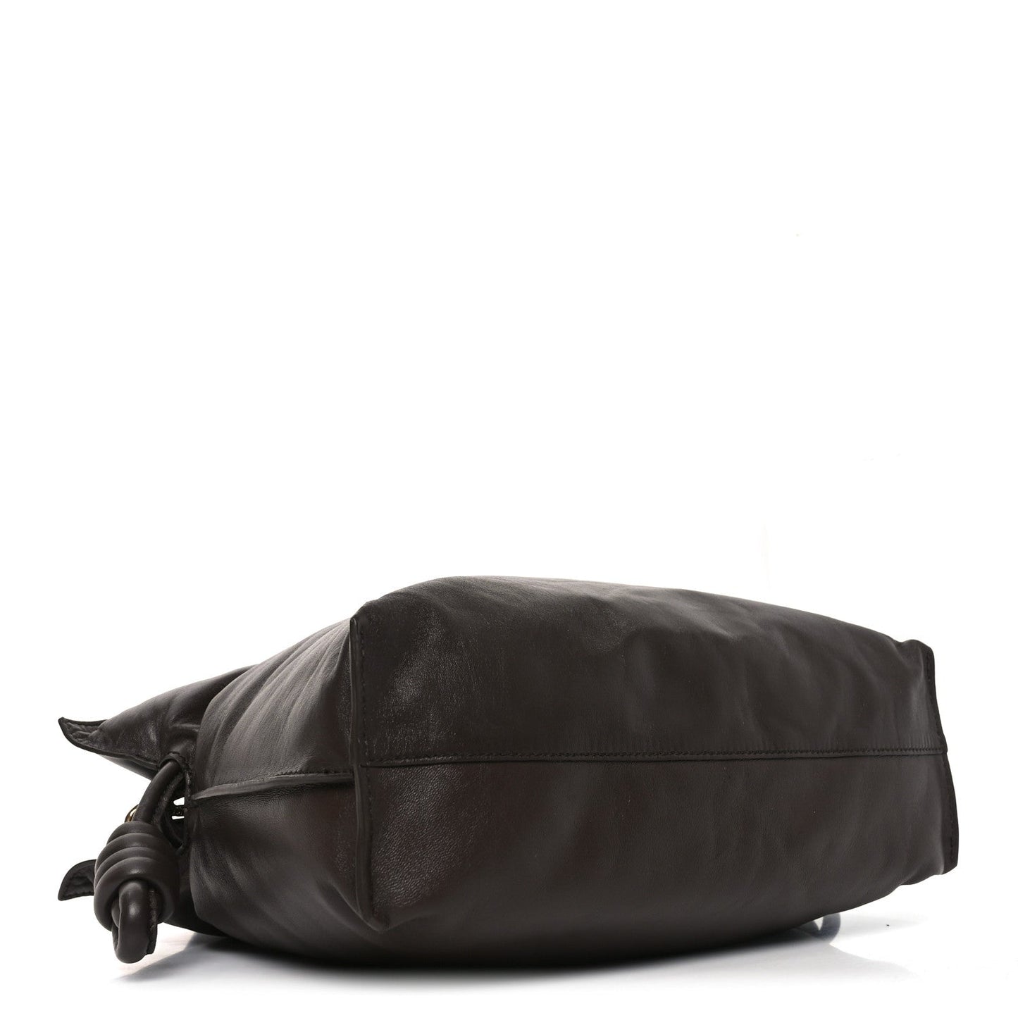Calfskin Flamenco Puffer Knot Bag Dark Brown