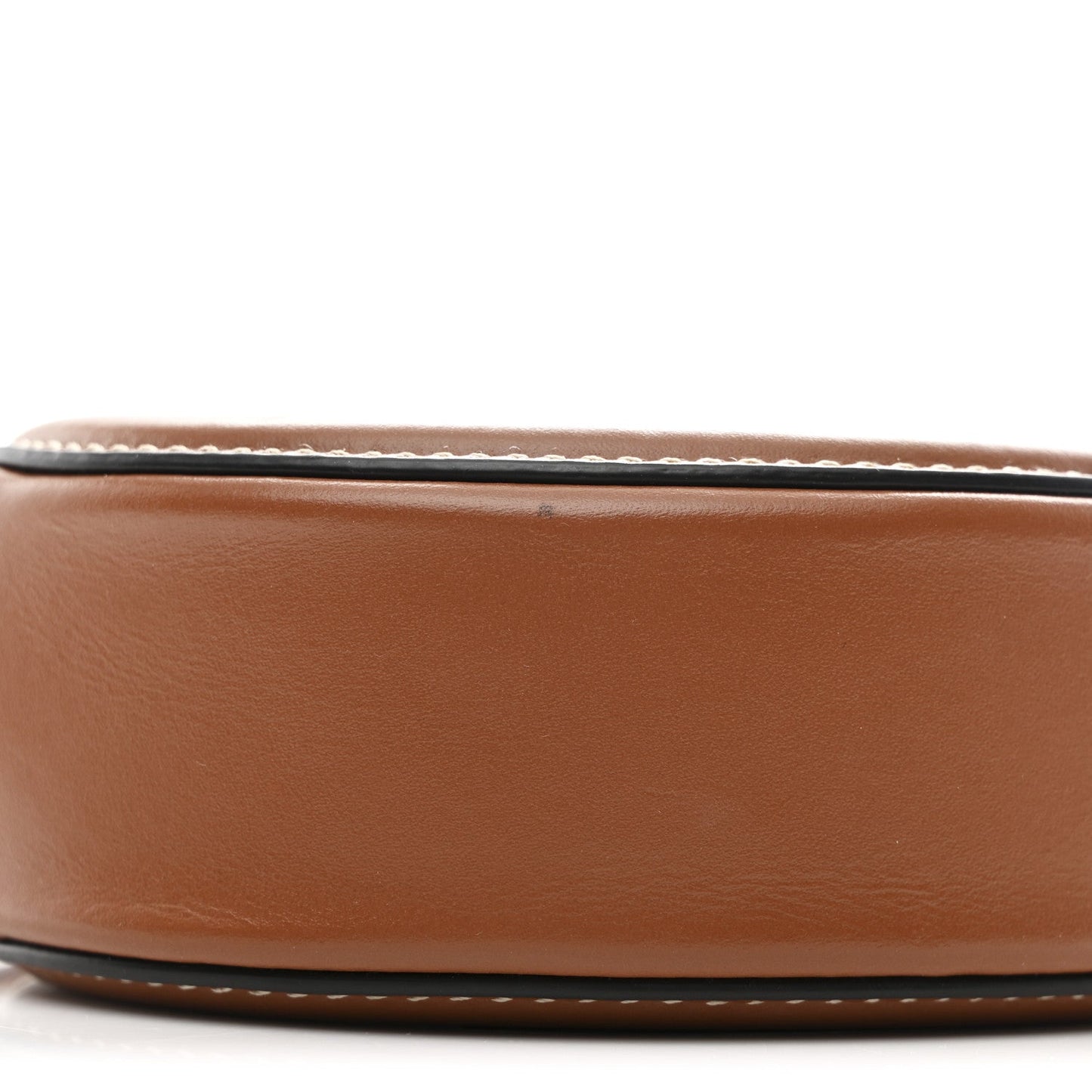 Smooth Calfskin Cuir Small Triomphe Oval Crossbody Purse Tan