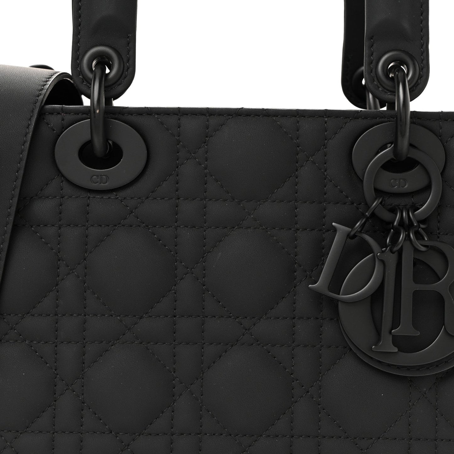 Ultra Matte Calfskin Cannage Small My ABCDior Lady Dior Black