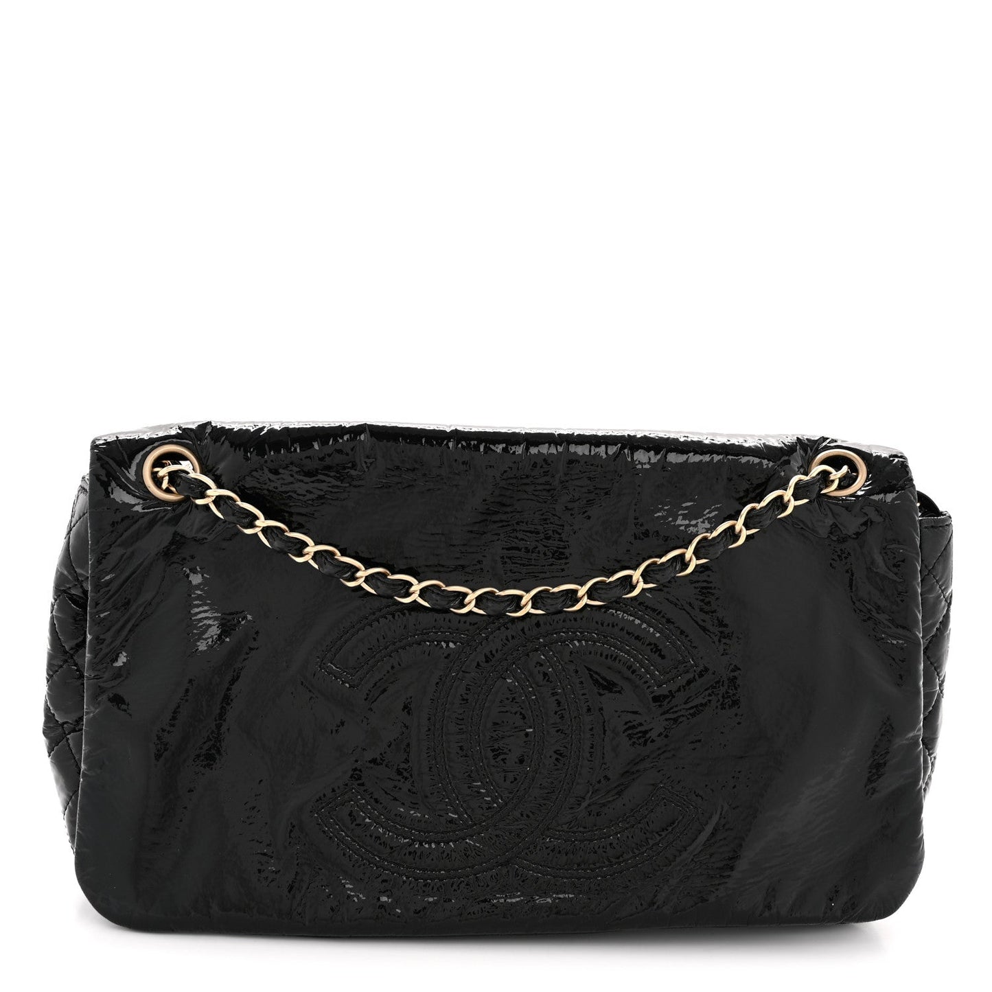 Vinyl Medium Rock and Chain Flap Black