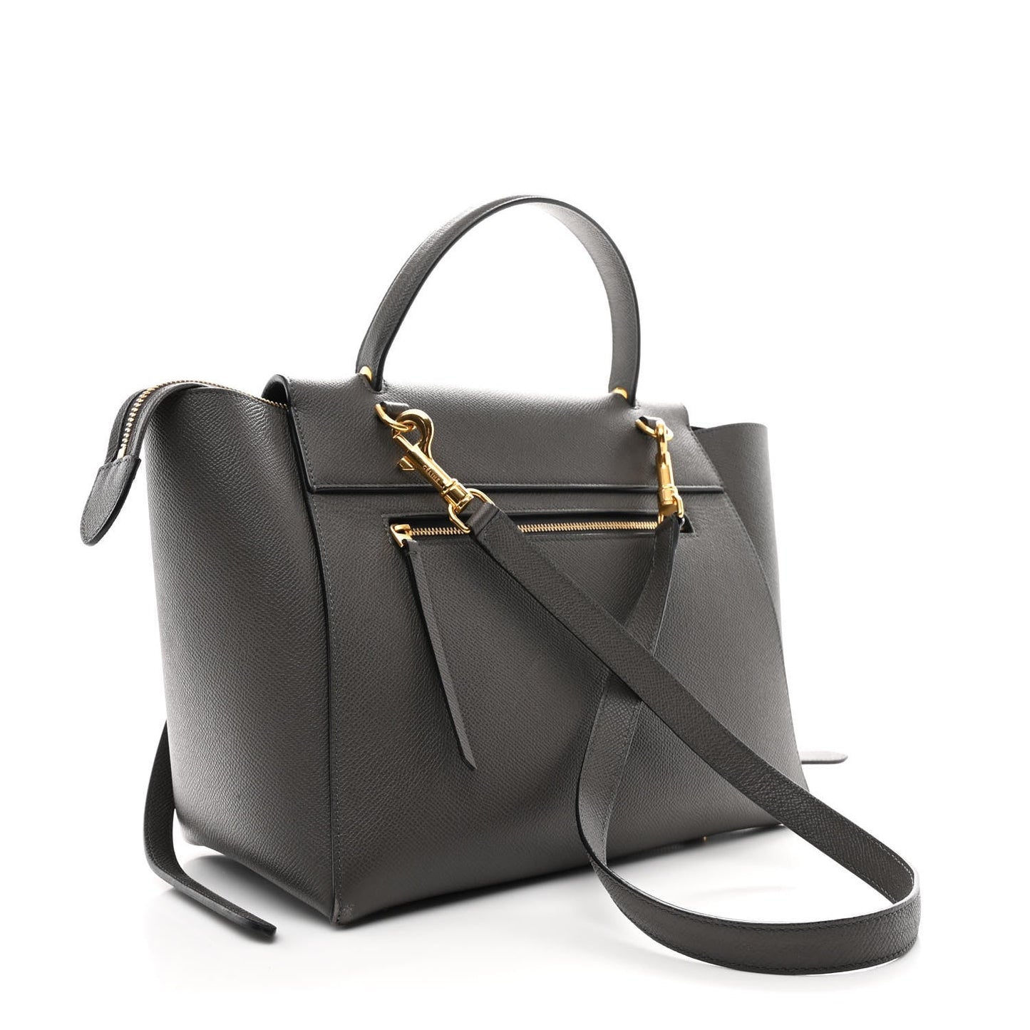 Grained Calfskin Mini Belt Bag Grey
