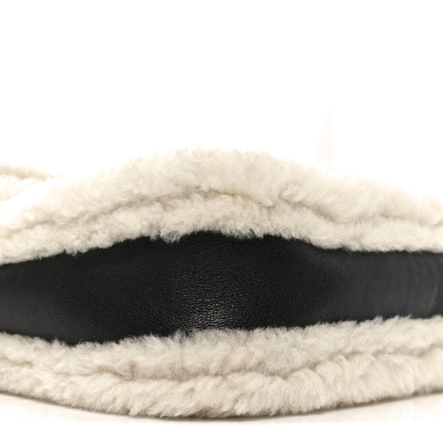 Sakai Be Green Calfskin Shearling Small Dionysus Shoulder Bag Black