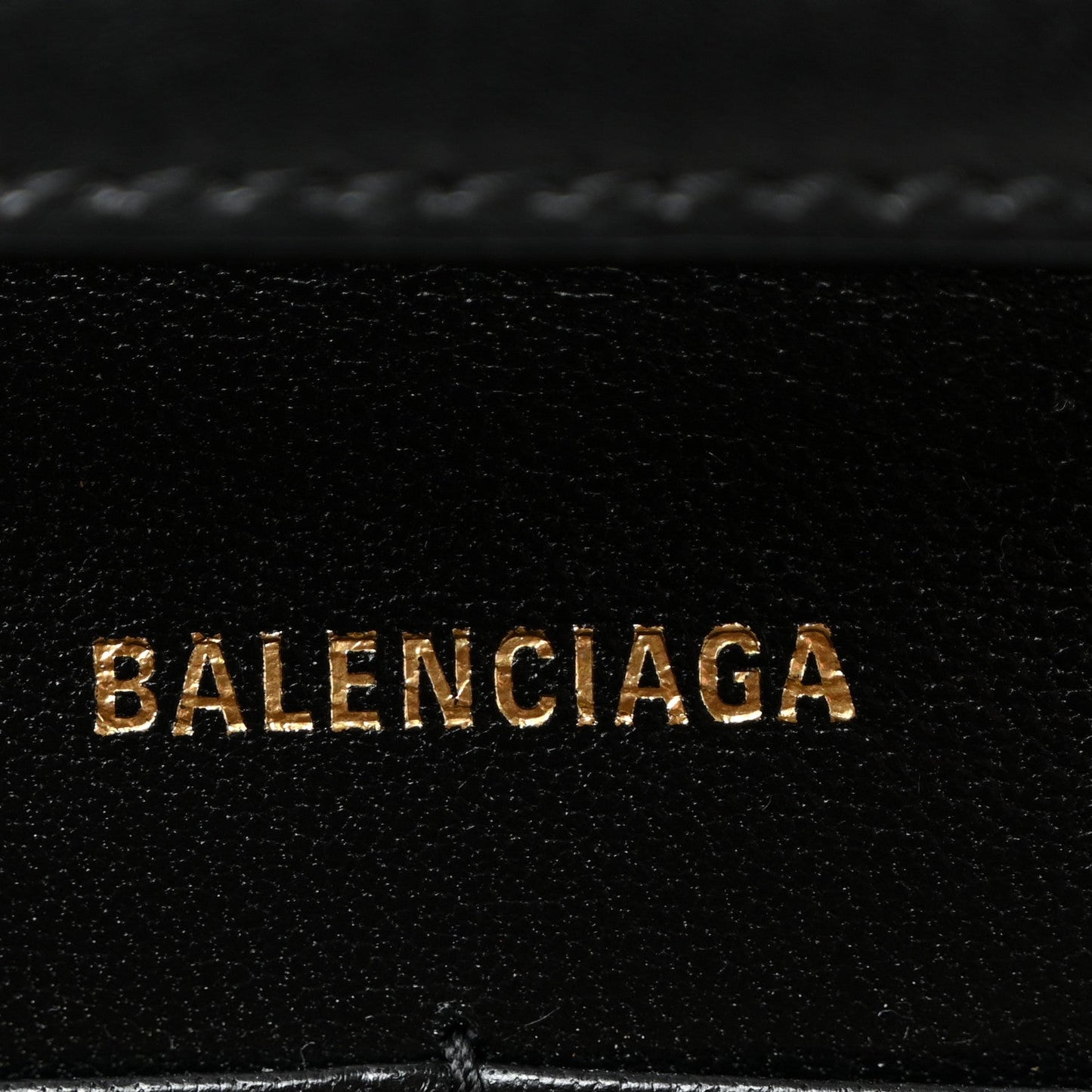 Shiny Box Calfskin Hourglass Chain Bag Black