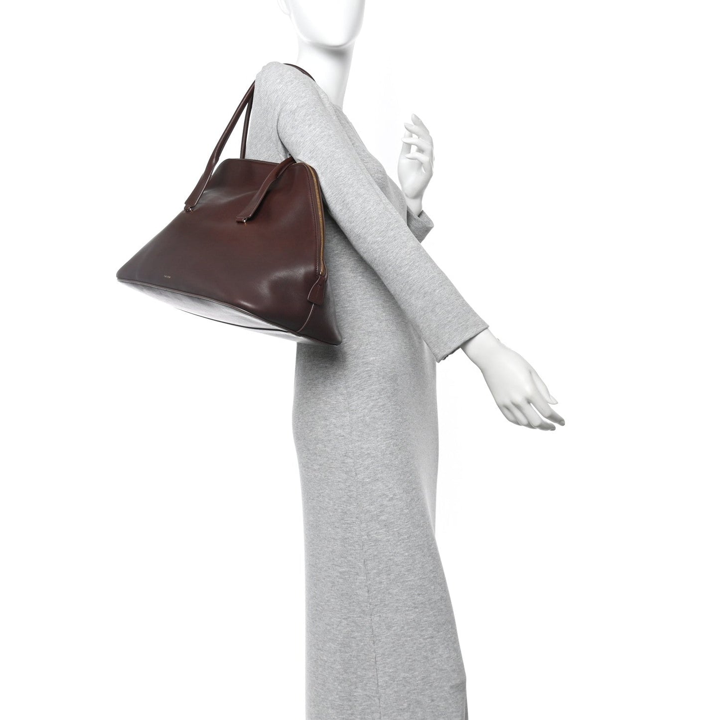 Polished Saddle Calfskin Large Devon Bag Burgundy