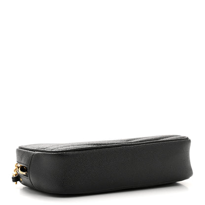 Grain De Poudre Matelasse Monogram Mini Lou Camera Bag Black