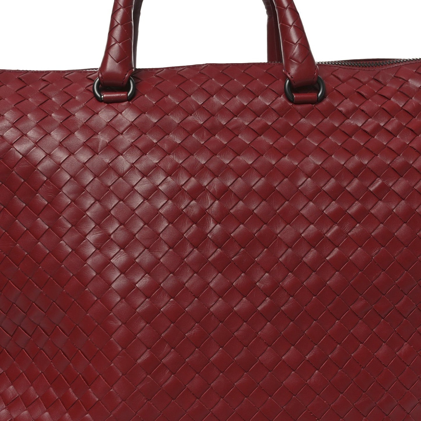 Nappa Intrecciato Medium Convertible Tote Burgundy