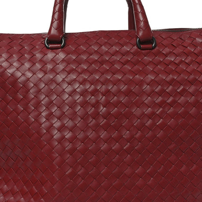 Nappa Intrecciato Medium Convertible Tote Burgundy