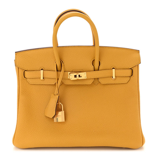 Togo Birkin 25 Jaune Ambre
